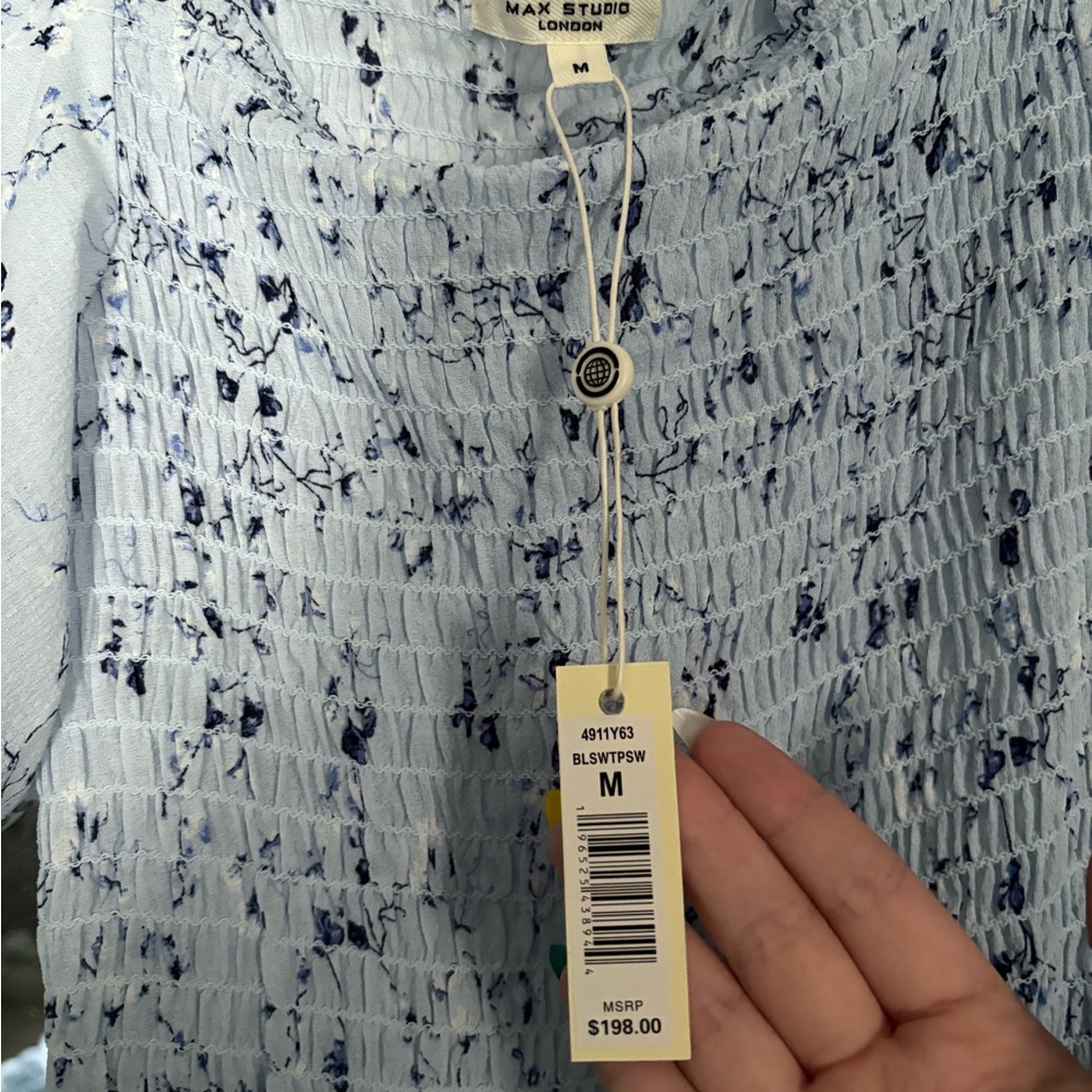 Max Studio Light Blue Floral Maxi Dress - Picture 3 of 5